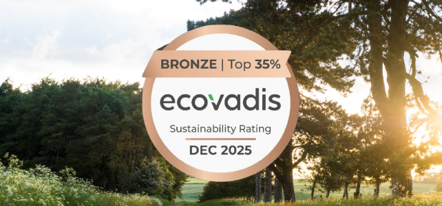 We have been awarded a Bronze medal for our sustainability!